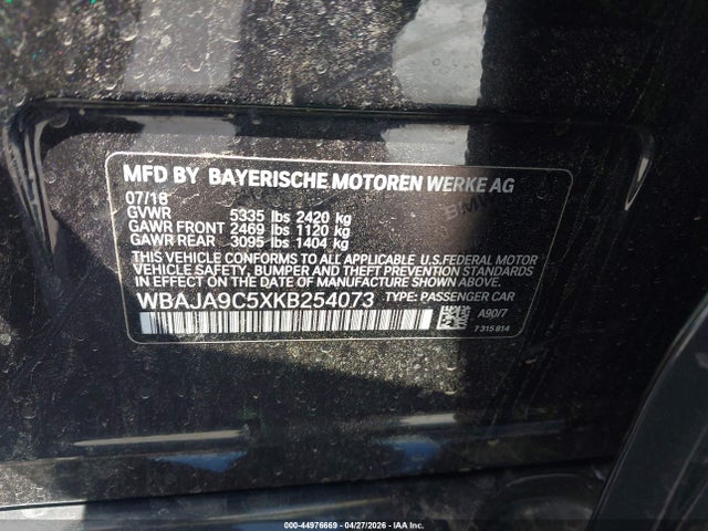 WBAJA9C5XKB254073 BMW 530e Iperformance