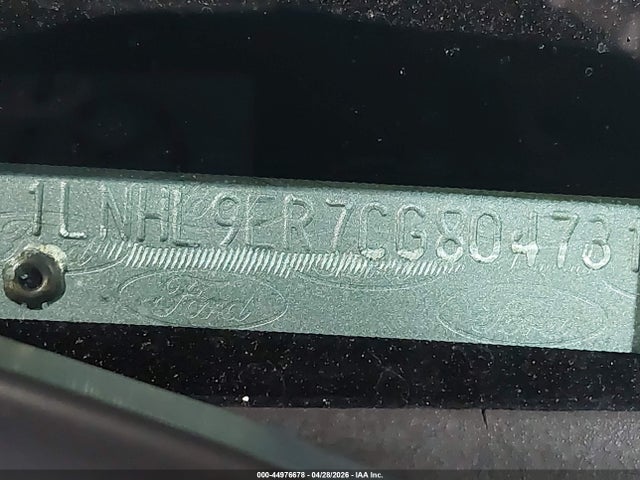 44976678 :رقم المزاد ، 1LNHL9ER7CG804731 vin ، 2012 Lincoln Mks مزاد بيع