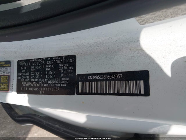 KIA SEDONA LX 2015 KNDMB5C18F6041057 Image 9