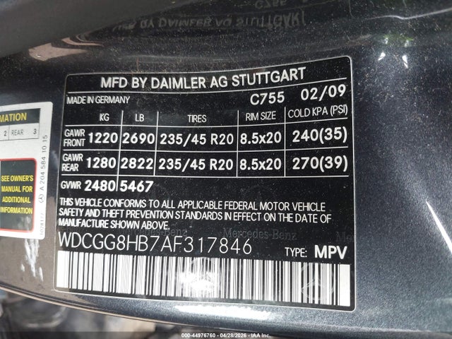 Aukcja sprzedaży 2010 Mercedes-benz Glk 350 4matic, vin: WDCGG8HB7AF317846, numer aukcji: 44976760