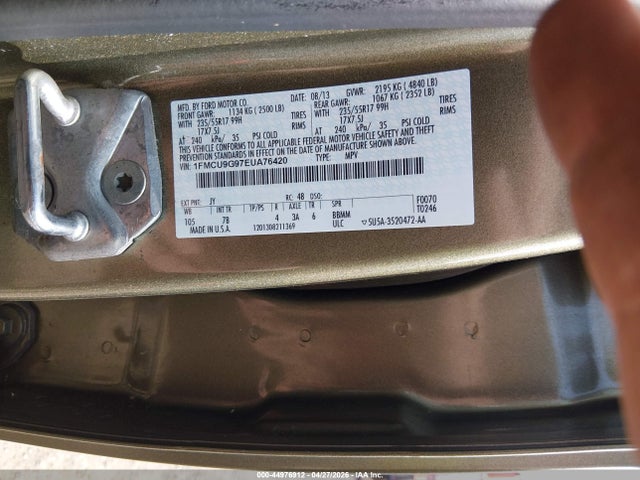 Ford ESCAPE SE 2014 1FMCU9G97EUA76420 Image 9