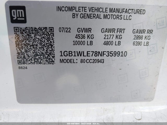 44976944 :رقم المزاد ، 1GB1WLE78NF359910 vin ، 2022 Chevrolet Silverado 2500hd 2wd  Long Bed Wt مزاد بيع