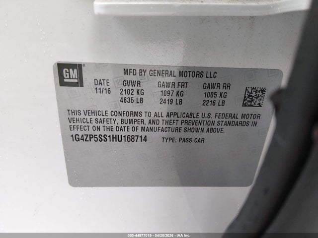 Продажа на аукционе авто 2017 Buick Lacrosse Essence, vin: 1G4ZP5SS1HU168714, номер лота: 44977019
