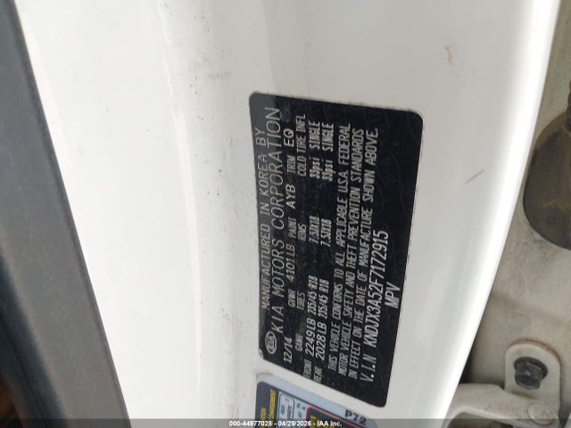 Продаж на аукціоні авто 2015 Kia Soul !, vin: KNDJX3A52F7172915, номер лоту: 44977028