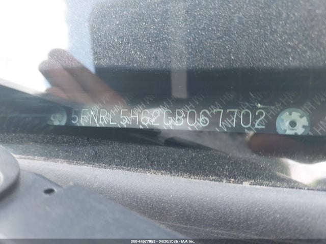 44977053 :رقم المزاد ، 5FNRL5H62GB067702 vin ، 2016 Honda Odyssey Ex-l مزاد بيع