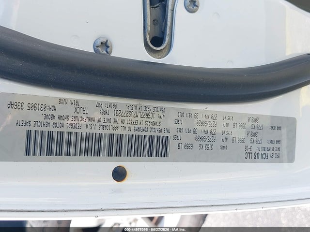 Продаж на аукціоні авто 2018 Ram 1500 Big Horn  4x4 5'7 Box, vin: 1C6RR7LM7JS277231, номер лоту: 44977095
