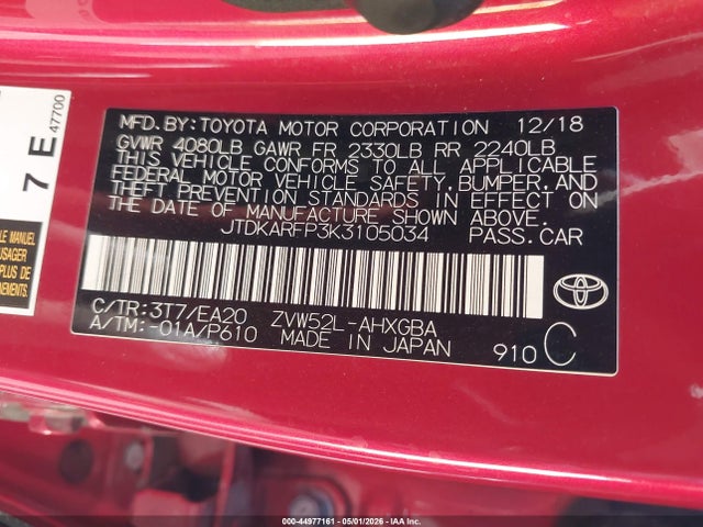 Toyota Prius Prime Premium 2019 JTDKARFP3K3105034 Image 9