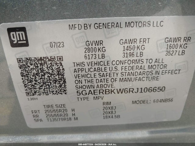 Aukcja sprzedaży 2024 Buick Enclave Essence Fwd, vin: 5GAERBKW6RJ106650, numer aukcji: 44977324