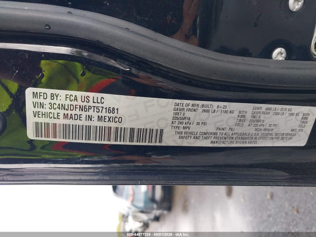 Aukcja sprzedaży 2023 Jeep Compass Latitude Lux Fwd, vin: 3C4NJDFN6PT571681, numer aukcji: 44977338