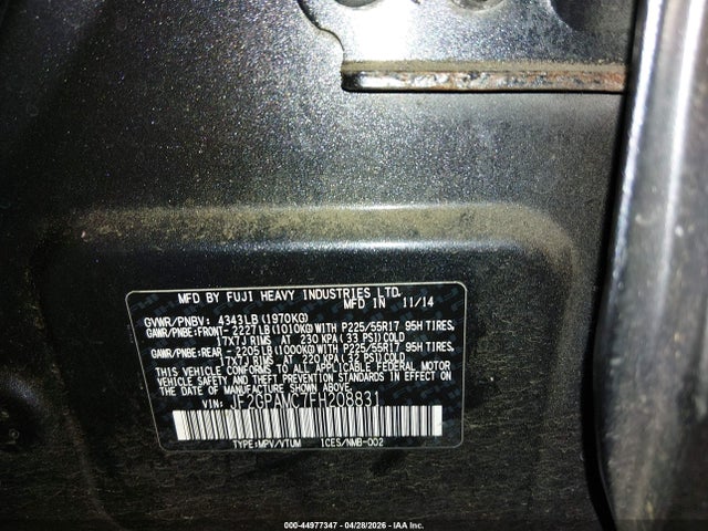 JF2GPAMC7FH208831 Subaru Xv Crosstrek 2.0i Limited