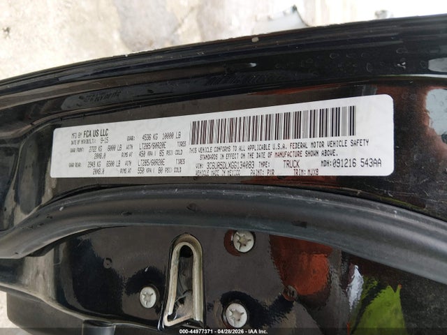 44977371 :رقم المزاد ، 3C6UR5DLXGG134083 vin ، 2016 Ram 2500 Big Horn مزاد بيع