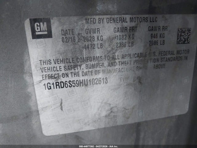 1G1RD6S59HU102613 Chevrolet Volt Premier