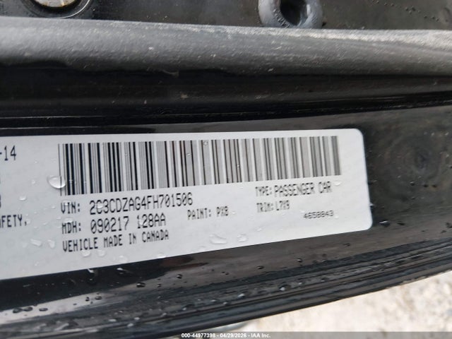 Продажа на аукционе авто 2015 Dodge Challenger Sxt, vin: 2C3CDZAG4FH701506, номер лота: 44977398