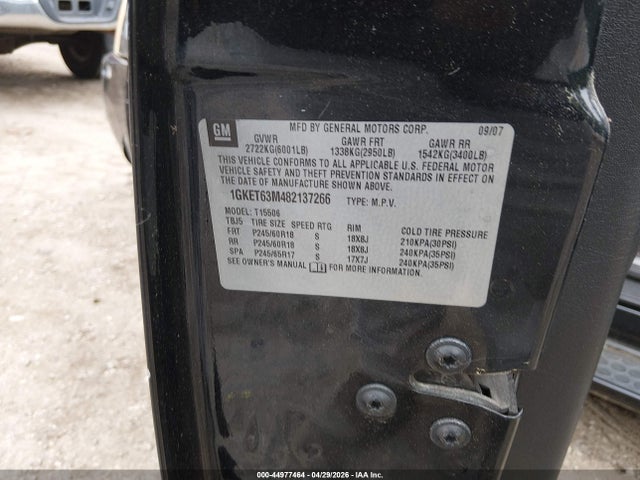 Продаж на аукціоні авто 2008 Gmc Envoy Denali, vin: 1GKET63M482137266, номер лоту: 44977464