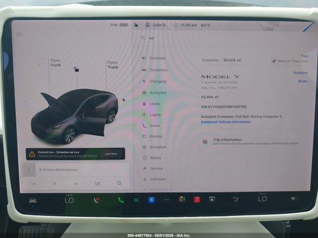 Aukcja sprzedaży 2021 Tesla Model Y Long Range Dual Motor All-wheel Drive, vin: 5YJYGDEE0MF066789, numer aukcji: 44977584