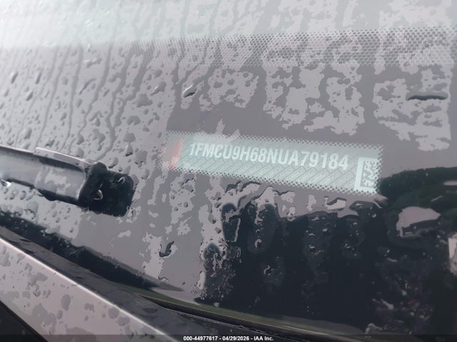 44977617 :رقم المزاد ، 1FMCU9H68NUA79184 vin ، 2022 Ford Escape Sel مزاد بيع