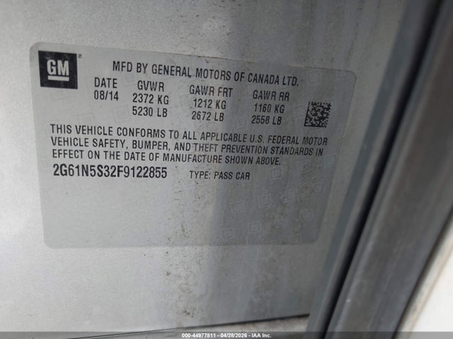 Продажа на аукционе авто 2015 Cadillac Xts Luxury, vin: 2G61N5S32F9122855, номер лота: 44977811