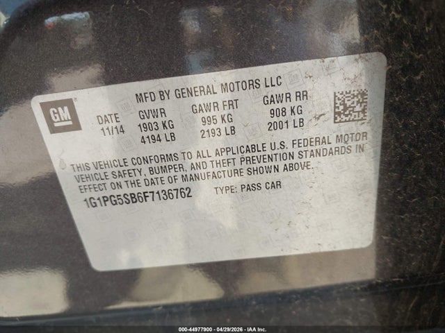 1G1PG5SB6F7136762 Chevrolet CRUZE LTZ