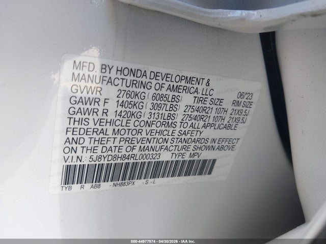 Продаж на аукціоні авто 2024 Acura Mdx Type S Advance Package, vin: 5J8YD8H84RL000323, номер лоту: 44977974
