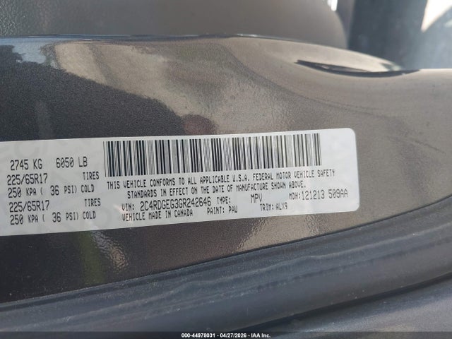 Dodge Grand Caravan R/t 2016 2C4RDGEG3GR242646 Image 9
