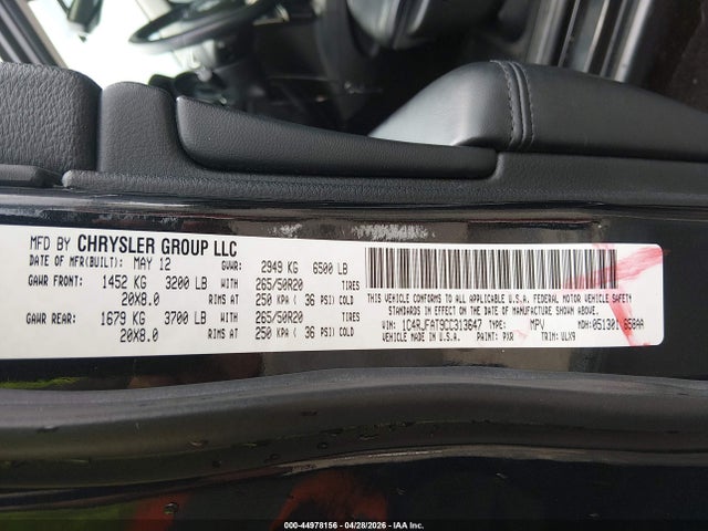 Продажа на аукционе авто 2012 Jeep Grand Cherokee Laredo, vin: 1C4RJFAT9CC313647, номер лота: 44978156