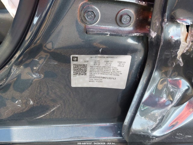 1G1ZD5ST8KF133713 Chevrolet MALIBU LT