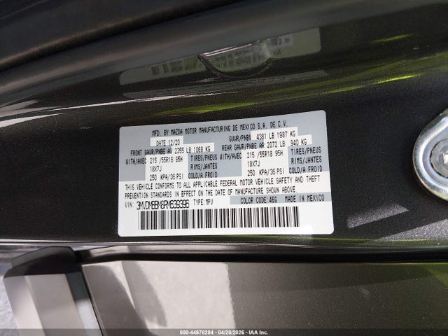 44978284 :رقم المزاد ، 3MVDMBBM8RM639396 vin ، 2024 Mazda Cx-30 2.5 S Select Sport مزاد بيع