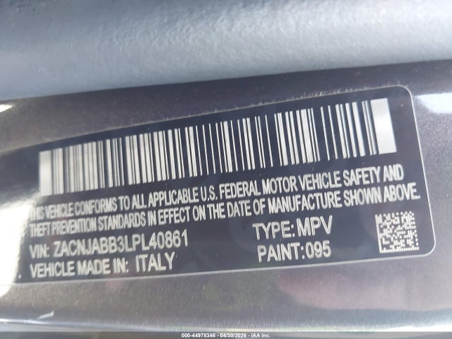 ZACNJABB3LPL40861 Jeep Renegade Latitude Fwd