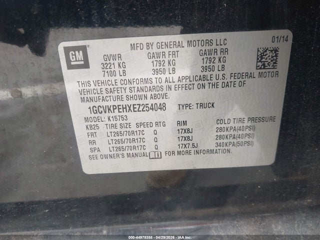 Aukcja sprzedaży 2014 Chevrolet Silverado 1500 Work Truck 1wt, vin: 1GCVKPEHXEZ254048, numer aukcji: 44978358