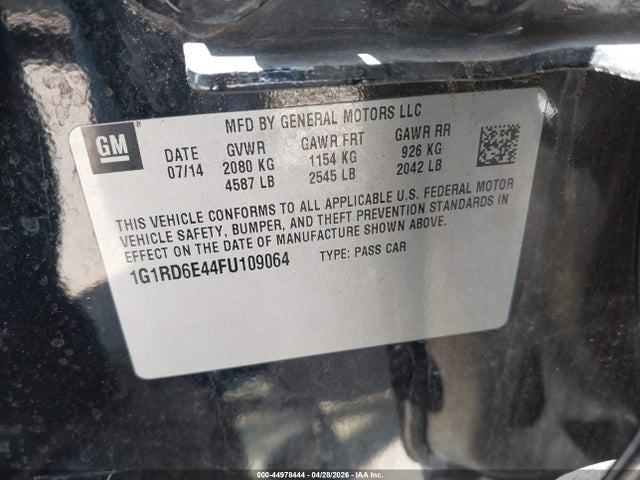 1G1RD6E44FU109064 Chevrolet Volt