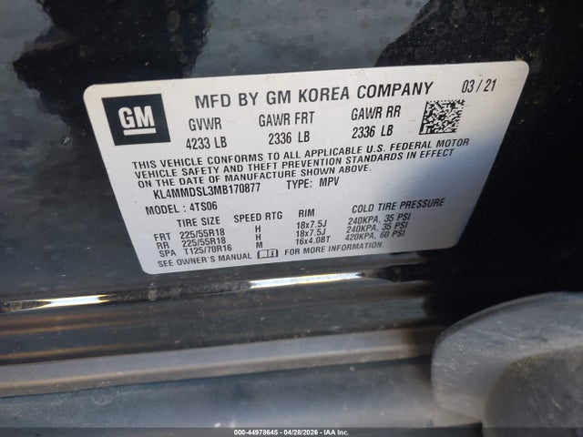 Buick Encore Gx Fwd Select 2021 KL4MMDSL3MB170877 Image 9