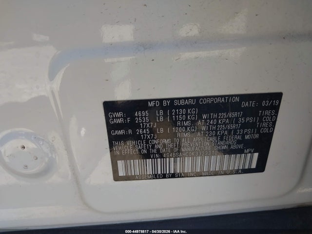 4S4BSAHC0K3323310 Subaru Outback 2.5i Premium
