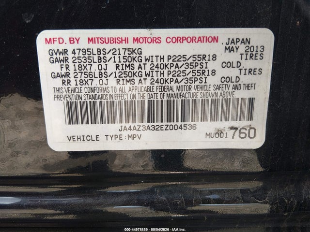 Продаж на аукціоні авто 2014 Mitsubishi Outlander Se, vin: JA4AZ3A32EZ004536, номер лоту: 44978859