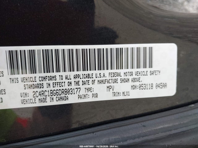 Aukcja sprzedaży 2013 Chrysler Town & Country Touring, vin: 2C4RC1BG6DR803177, numer aukcji: 44978861