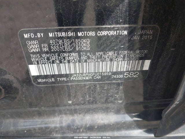 JA32U8FW0FU015959 Mitsubishi LANCER GT