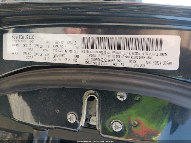 Продажа на аукционе авто 2018 Ram 1500 Tradesman  4x2 5'7 Box, vin: 1C6RR6KG3JS166097, номер лота: 44978981
