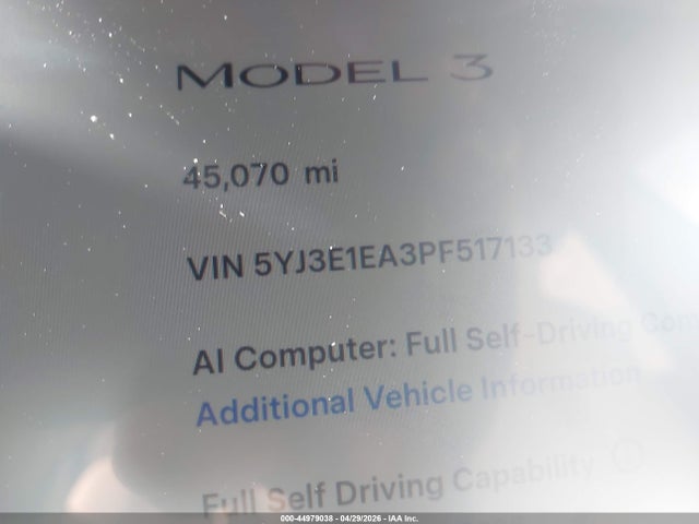 Tesla Model 3 Rear-wheel Drive 2023 5YJ3E1EA3PF517133 Image 15