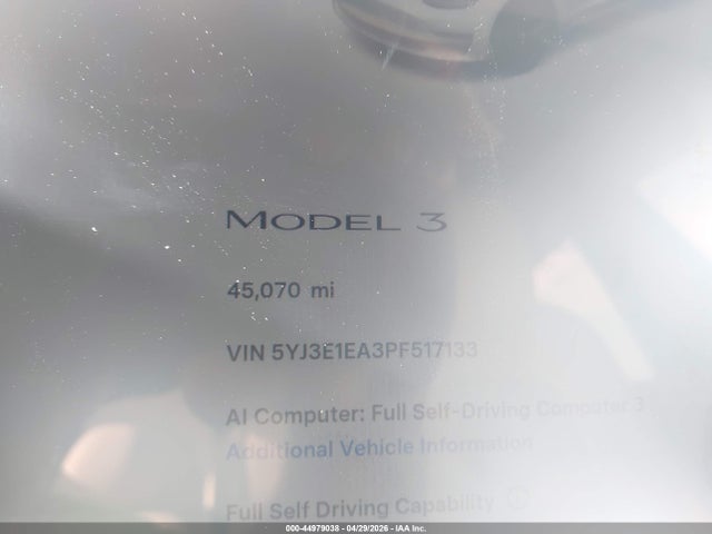 Tesla Model 3 Rear-wheel Drive 2023 5YJ3E1EA3PF517133 Image 7