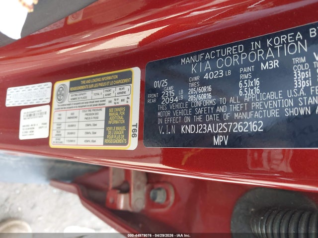Aukcja sprzedaży 2025 Kia Soul Lx, vin: KNDJ23AU2S7262162, numer aukcji: 44979076
