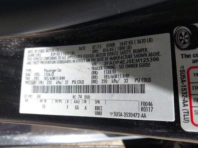 Ford FIESTA SE 2014 3FADP4EJ5EM125396 Image 9