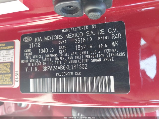 KIA RIO S 2019 3KPA24AB6KE181332 Image 9