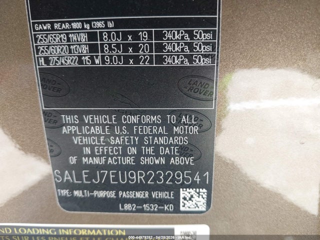 SALEJ7EU9R2329541 Land Rover Defender 110 P400 S