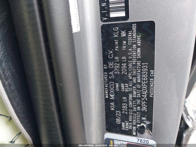 Aukcja sprzedaży 2023 Kia Forte Gt-line, vin: 3KPF54ADXPE683931, numer aukcji: 44979588