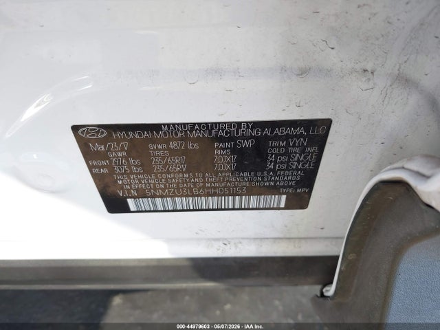 5NMZU3LB6HH051153 Hyundai Santa Fe Sport 2.4l