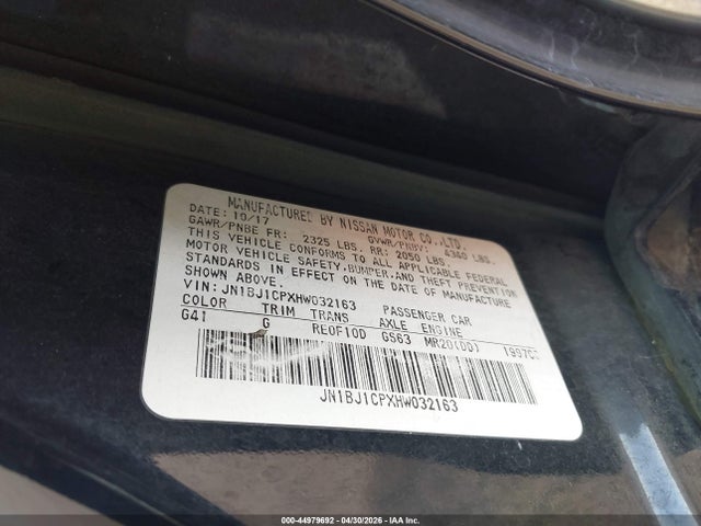 JN1BJ1CPXHW032163 Nissan Rogue Sport S
