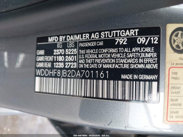 Продаж на аукціоні авто 2013 Mercedes-benz E 350 4matic, vin: WDDHF8JB2DA701161, номер лоту: 44979694