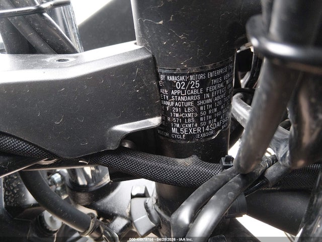 2025 Kawasaki Ex650 R მანქანა იყიდება აუქციონზე, vin: ML5EXER14SDAF9454, აუქციონის ნომერი: 44979756