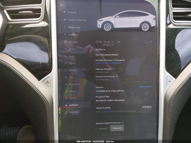 Tesla Model X 60d/70d/75d/90d 2016 5YJXCAE21GF014507 Image 7