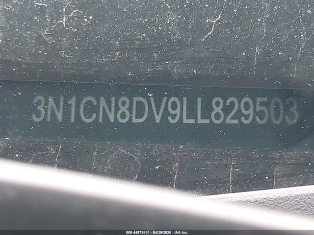 44979881 :رقم المزاد ، 3N1CN8DV9LL829503 vin ، 2020 Nissan Versa S Xtronic Cvt مزاد بيع