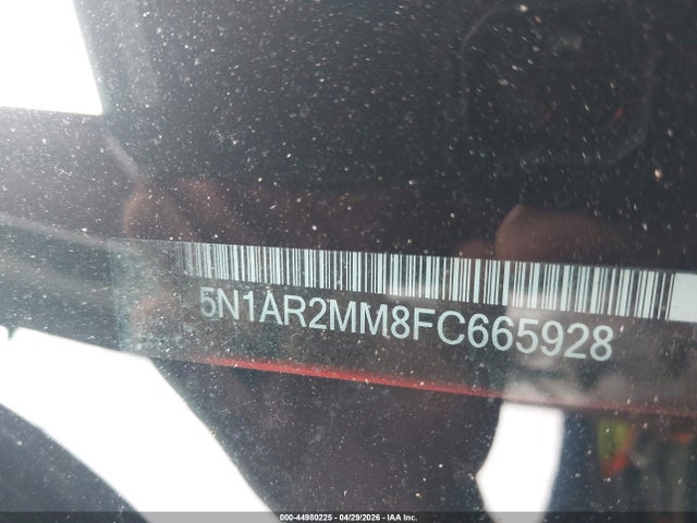 44980225 :رقم المزاد ، 5N1AR2MM8FC665928 vin ، 2015 Nissan Pathfinder Sl مزاد بيع